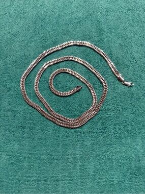Sterling Silver Filled Herringbone Chain Necklace